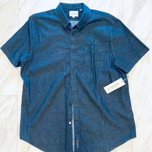 NWT Five Four Indigo Dyed Denim Shirt, XL